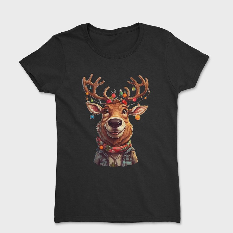 Reindeer Christmas Funny, Tricou Femei