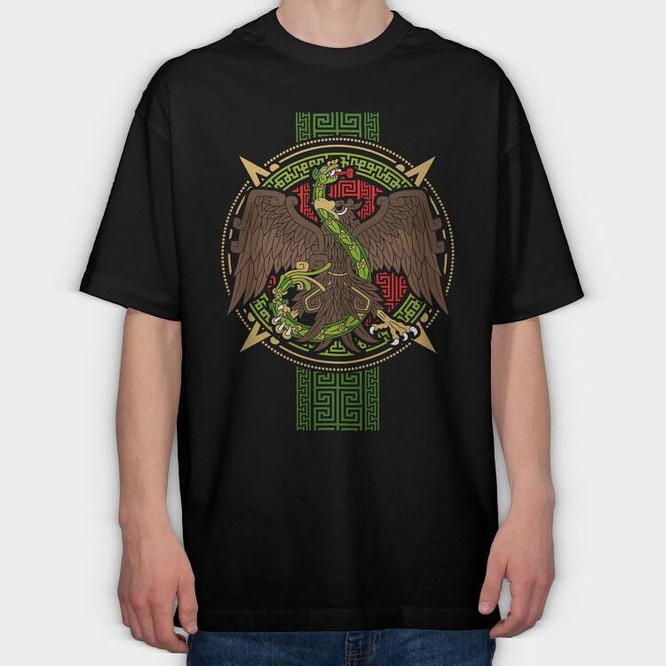 Eagle Serpent Symbol, Tricou Oversize Barbati (Unisex)