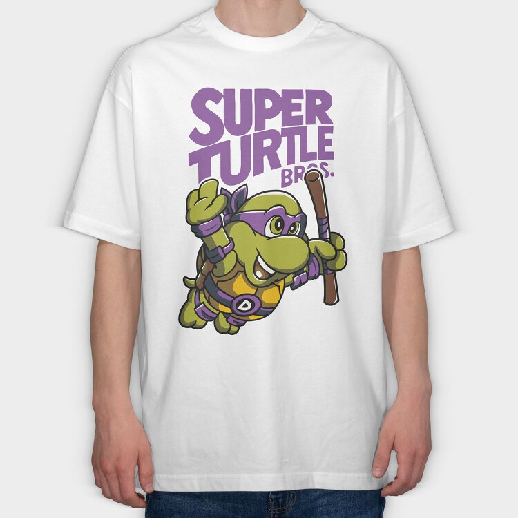 Super Turtle Bros, Tricou Oversize Barbati (Unisex)
