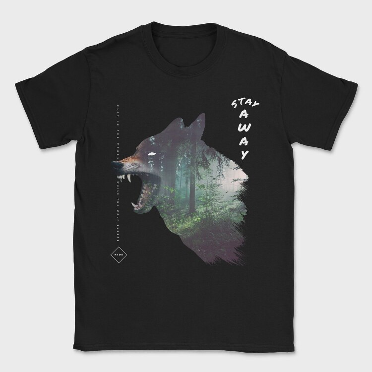 Realistic Forest Wolf, Tricou Barbati (Unisex)