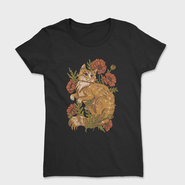 Red Cat Poppies, Tricou Femei