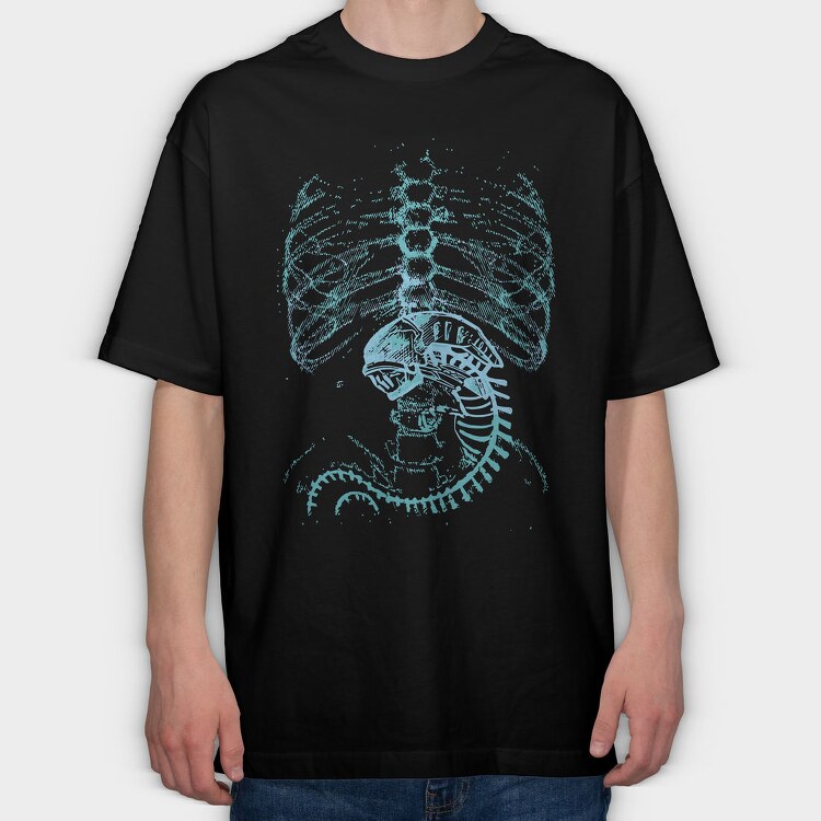 Astronaut Sketch, Tricou Oversize Barbati (Unisex)