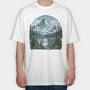Mountain Forest Falls, Tricou Oversize Barbati (Unisex)