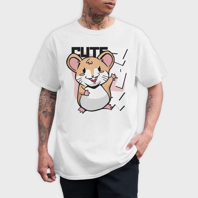 Cute Hamster Vibes, Tricou Barbati (Unisex)