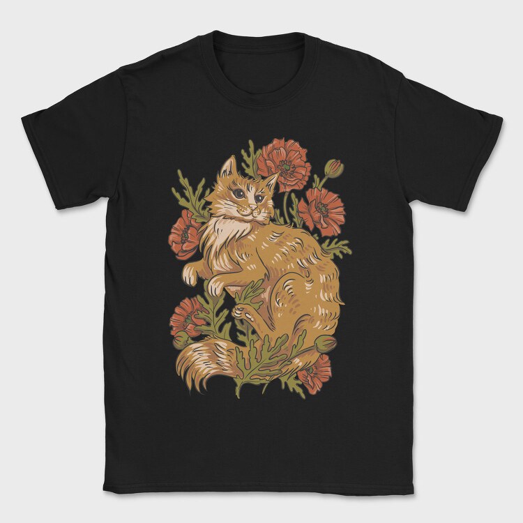 Red Cat Poppies, Tricou Barbati (Unisex)