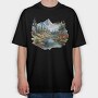 Mountain Stream Reflection, Tricou Oversize Barbati (Unisex)