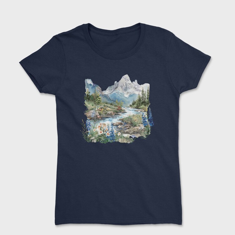 Mountain Summer Blooms, Tricou Femei