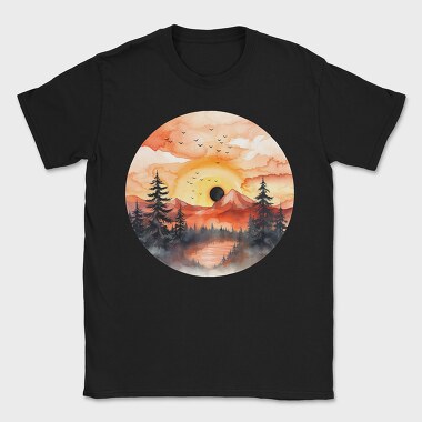 Mountain Sunset Birds, Tricou Barbati (Unisex)