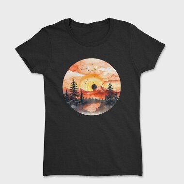 Mountain Sunset Birds, Tricou Femei