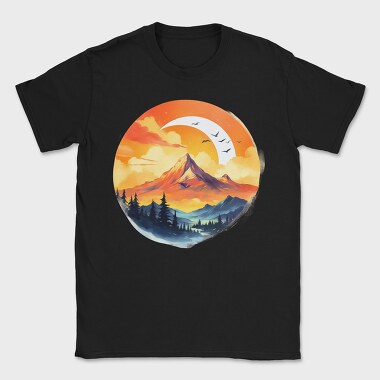 Mountain Sunset Peaks, Tricou Barbati (Unisex)