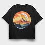 Mountain Sunset Peaks, Tricou Oversize Barbati (Unisex)