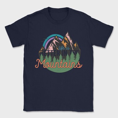 Mountain Vibes Life, Tricou Barbati (Unisex)