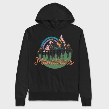 Mountain Vibes Life, Hanorac Oversize Barbati (Unisex)