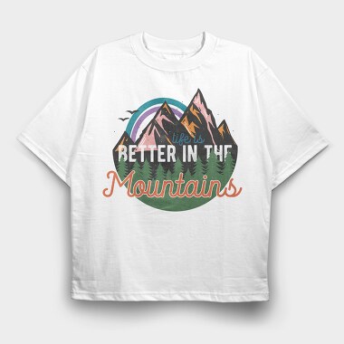 Mountain Vibes Life, Tricou Oversize Barbati (Unisex)