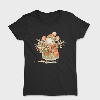 Mouse Christmas Bouquet, Tricou Femei