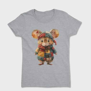 Mouse Christmas Patchwork, Tricou Femei