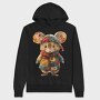 Mouse Christmas Patchwork, Hanorac Oversize Barbati (Unisex)