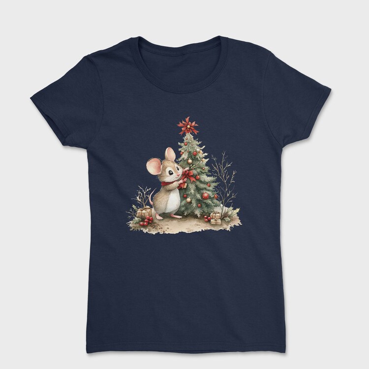 Mouse Christmas Tree, Tricou Femei