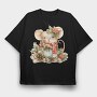 Mouse Christmas Wreath, Tricou Oversize Barbati (Unisex)