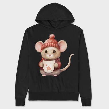 Mouse Coffee Cup, Hanorac Oversize Barbati (Unisex)