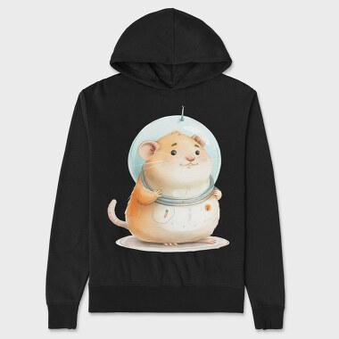 Mouse In Space Helmet, Hanorac Oversize Barbati (Unisex)