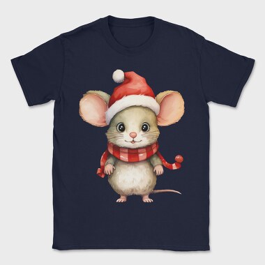 Mouse Santa Hat, Tricou Barbati (Unisex)