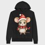 Mouse Santa Hat, Hanorac Oversize Barbati (Unisex)