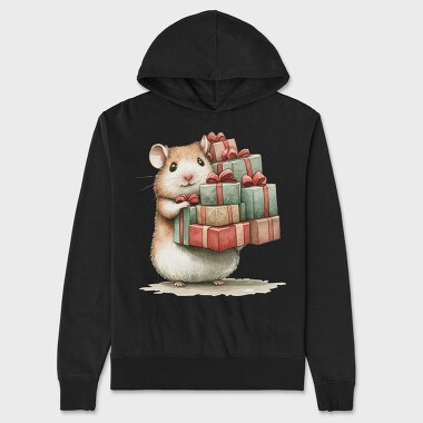 Mouse With Gifts, Hanorac Oversize Barbati (Unisex)