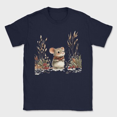 Mouse With Scarf, Tricou Barbati (Unisex)