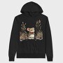 Mouse With Scarf, Hanorac Oversize Barbati (Unisex)