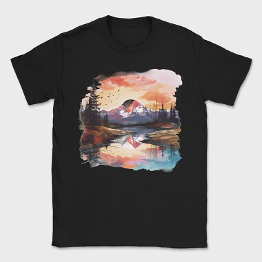Mtn Sunset Club, Tricou Barbati (Unisex)
