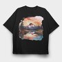 Mtn Sunset Club, Tricou Oversize Barbati (Unisex)