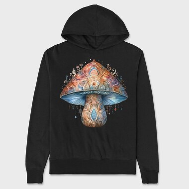 Mushroom Artwork, Hanorac Oversize Barbati (Unisex)