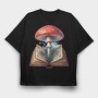 Mushroom Book Art, Tricou Oversize Barbati (Unisex)