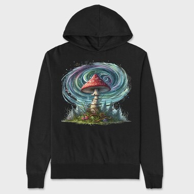 Mushroom Cloud Swirls, Hanorac Oversize Barbati (Unisex)