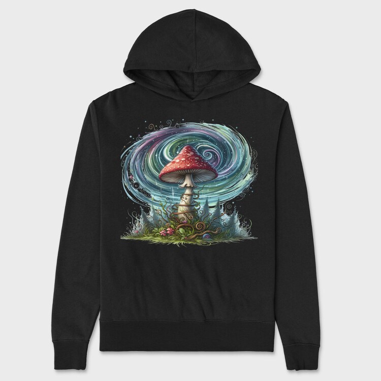 Mushroom Cloud Swirls, Hanorac Oversize Barbati (Unisex)