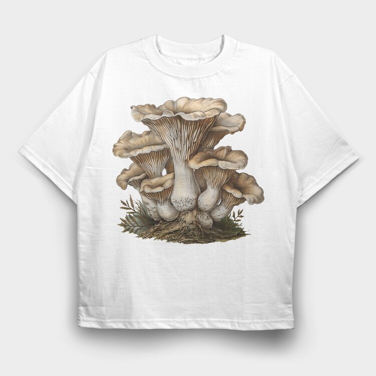 Mushroom Cluster Vintage, Tricou Oversize Barbati (Unisex)