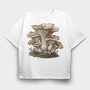 Mushroom Cluster Vintage, Tricou Oversize Barbati (Unisex)