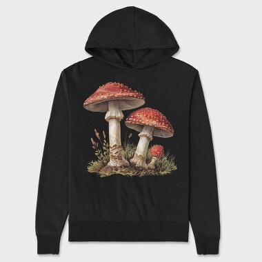 Mushroom Dreams, Hanorac Oversize Barbati (Unisex)