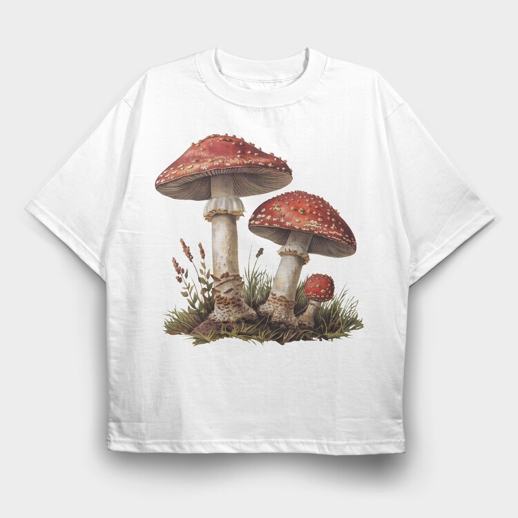 Mushroom Dreams, Tricou Oversize Barbati (Unisex)