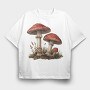 Mushroom Dreams, Tricou Oversize Barbati (Unisex)