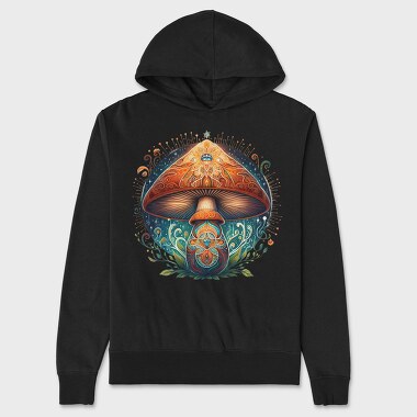 Mushroom Eyes Ornament, Hanorac Oversize Barbati (Unisex)