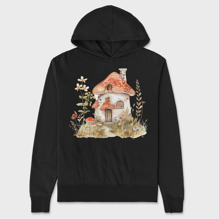 Mushroom Fairy Home, Hanorac Oversize Barbati (Unisex)