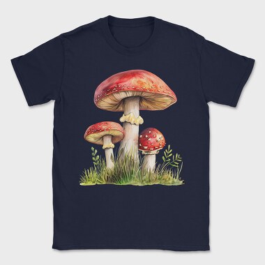 Mushroom Fairytale Clipart, Tricou Barbati (Unisex)