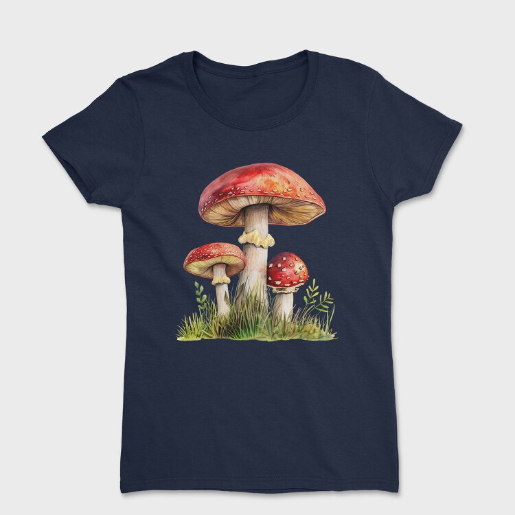Mushroom Fairytale Clipart, Tricou Femei