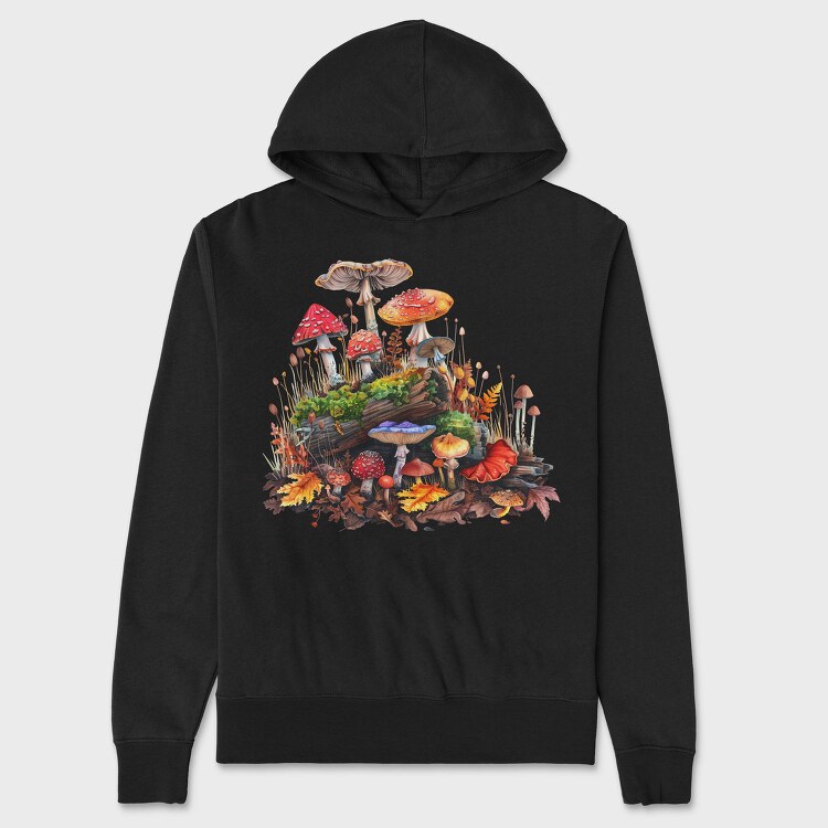 Mushroom Fairytale Forest, Hanorac Oversize Barbati (Unisex)
