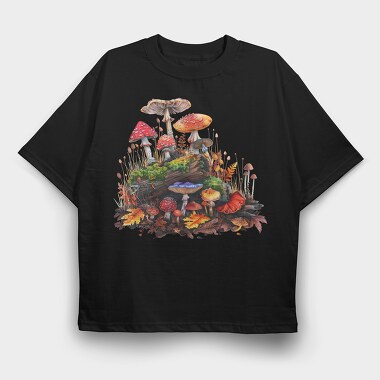 Mushroom Fairytale Forest, Tricou Oversize Barbati (Unisex)