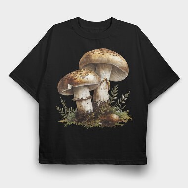 Mushroom Fairytale Nature, Tricou Oversize Barbati (Unisex)