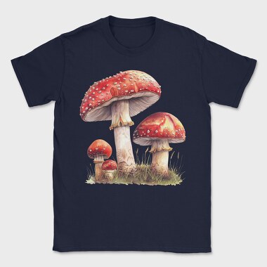 Mushroom Family Watercolor, Tricou Barbati (Unisex)