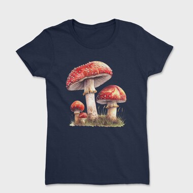Mushroom Family Watercolor, Tricou Femei